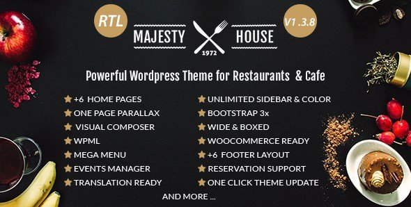 MAJESTY – RESTAURANT WOOCOMMERCE WORDPRESS THEME